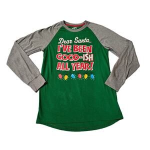 Holiday Time Size XL (14-16) Christmas Shirt "'ve Been Goodish All Year"